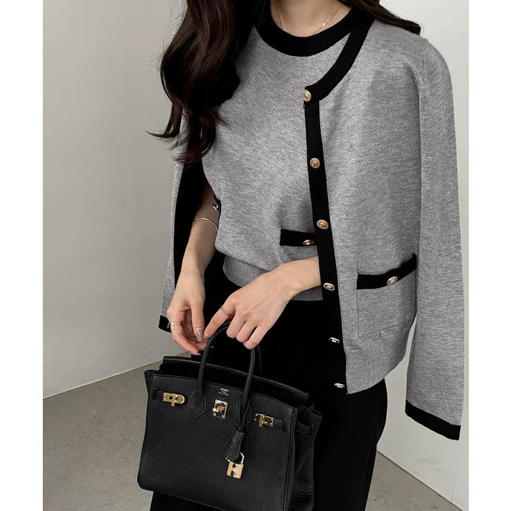 【オンオフ対応】配色サマーニットアンサンブル アンサンブル ニットカーディガン | COCOMOMO | 詳細画像3 