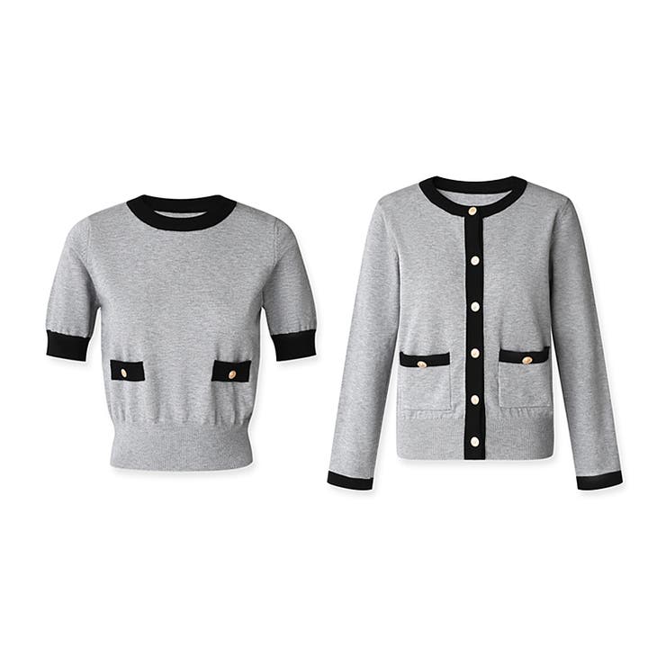 【オンオフ対応】配色サマーニットアンサンブル アンサンブル ニットカーディガン | COCOMOMO | 詳細画像31 