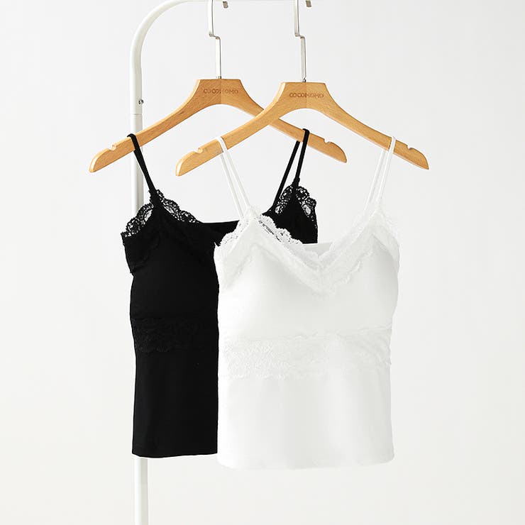 レーストリムカップ付きキャミソール レースキャミソール カップ付き | COCOMOMO | 詳細画像18 