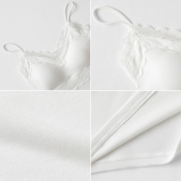 レーストリムカップ付きキャミソール レースキャミソール カップ付き | COCOMOMO | 詳細画像19 