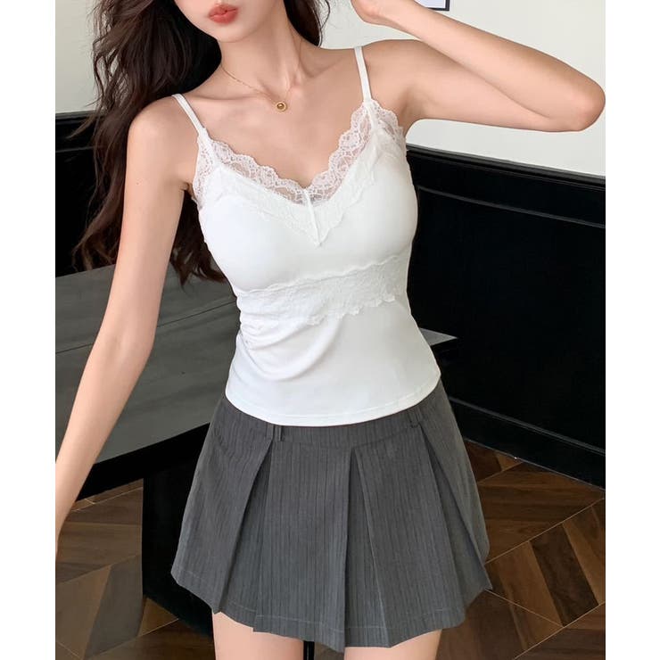 レーストリムカップ付きキャミソール レースキャミソール カップ付き | COCOMOMO | 詳細画像5 