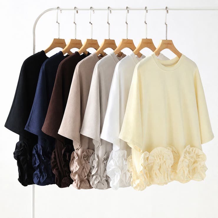[どこから見ても大人可愛い]フリルドッキングトップス 裾フリル tシャツ | COCOMOMO | 詳細画像73 