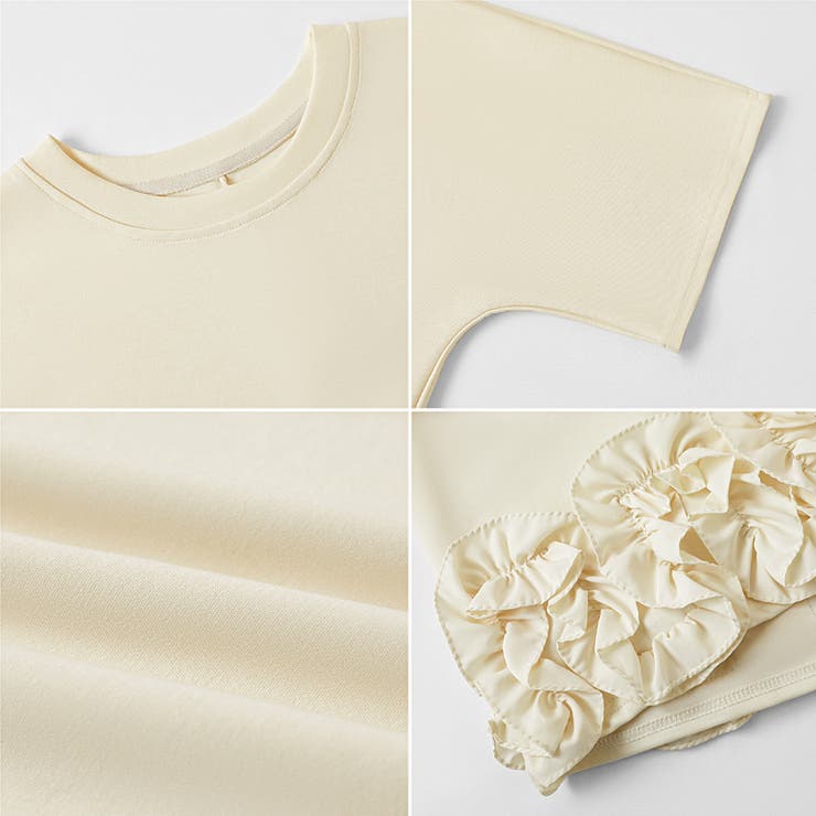 [どこから見ても大人可愛い]フリルドッキングトップス 裾フリル tシャツ | COCOMOMO | 詳細画像74 