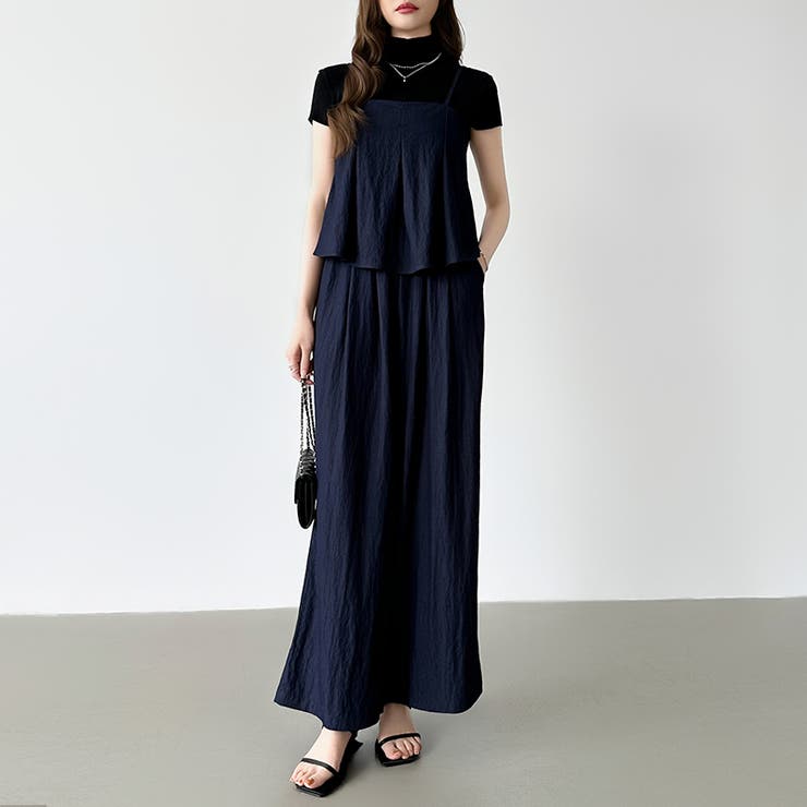 [一枚で旬顔レイヤード]ペプラムキャミセットアップ キャミソール セットアップ | COCOMOMO | 詳細画像2 