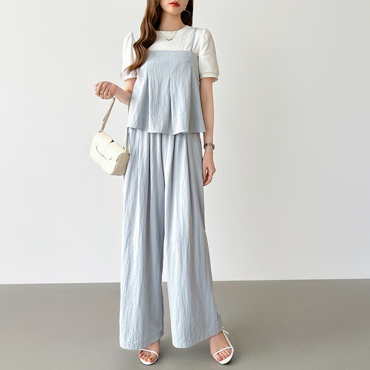 [一枚で旬顔レイヤード]ペプラムキャミセットアップ キャミソール セットアップ | COCOMOMO | 詳細画像23 