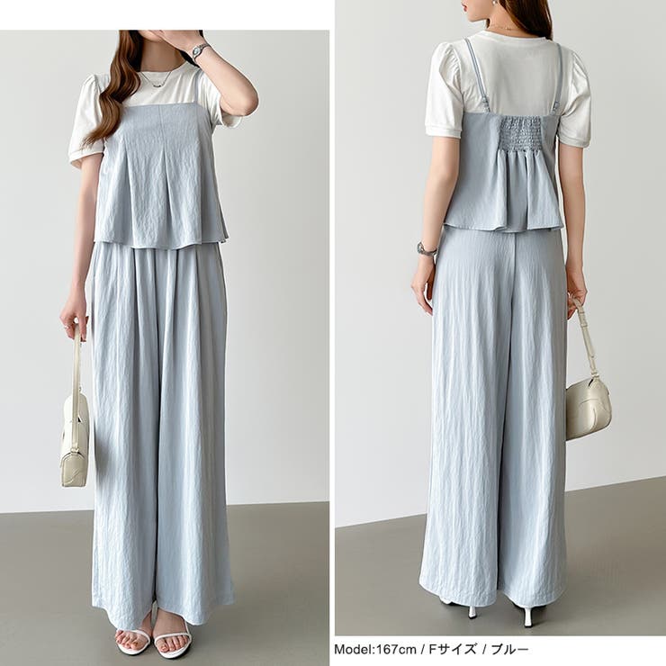 [一枚で旬顔レイヤード]ペプラムキャミセットアップ キャミソール セットアップ | COCOMOMO | 詳細画像25 