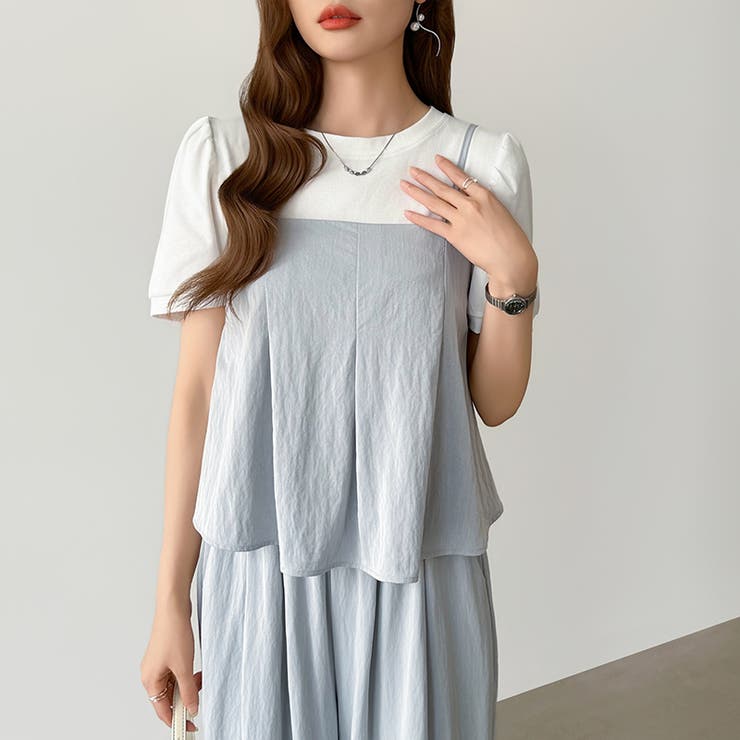 [一枚で旬顔レイヤード]ペプラムキャミセットアップ キャミソール セットアップ | COCOMOMO | 詳細画像28 