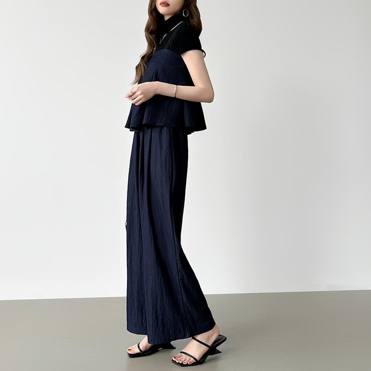 [一枚で旬顔レイヤード]ペプラムキャミセットアップ キャミソール セットアップ | COCOMOMO | 詳細画像3 