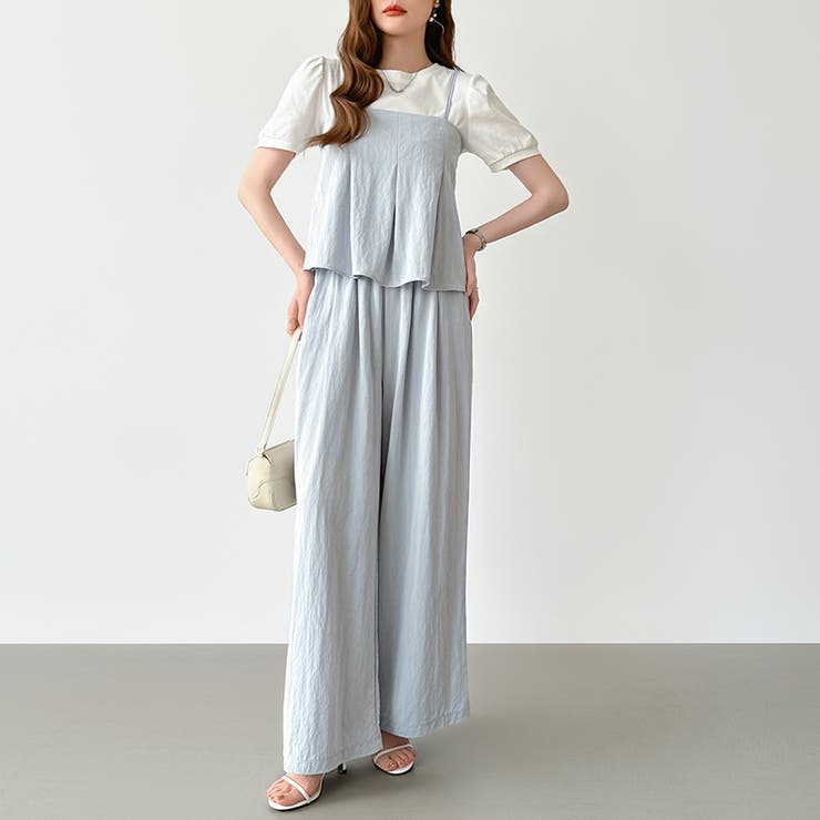 [一枚で旬顔レイヤード]ペプラムキャミセットアップ キャミソール セットアップ | COCOMOMO | 詳細画像30 