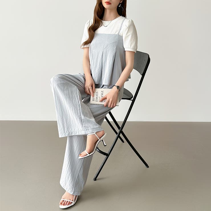 [一枚で旬顔レイヤード]ペプラムキャミセットアップ キャミソール セットアップ | COCOMOMO | 詳細画像31 