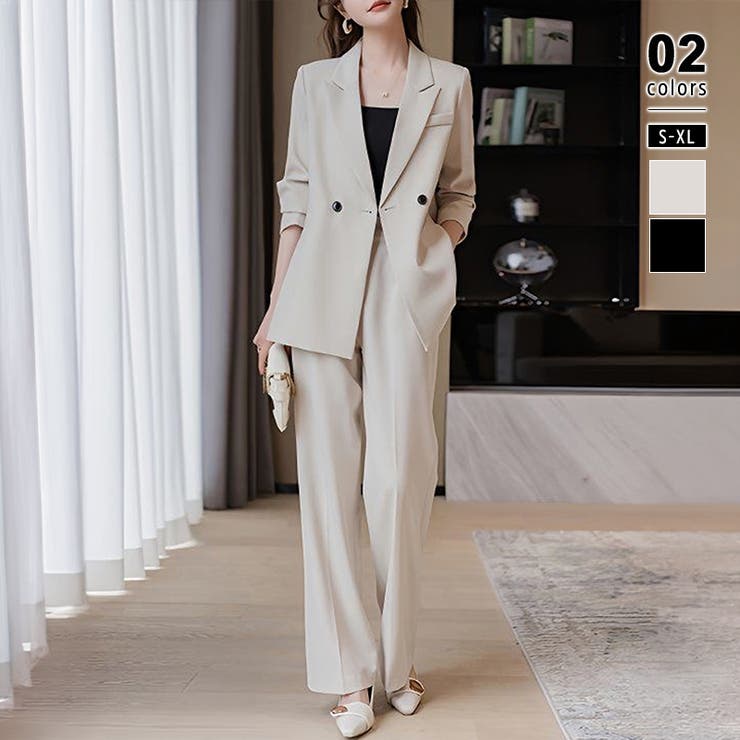 アイボリー | フォーマルにもオフィスにも着回せる セットアップ セレモニースーツ | COCOMOMO