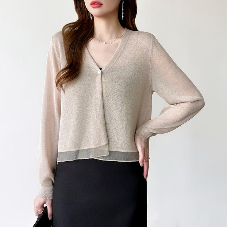 【透け感で魅せる洗練シアー】 シアーカーディガン サマーカーディガン | COCOMOMO | 詳細画像22 