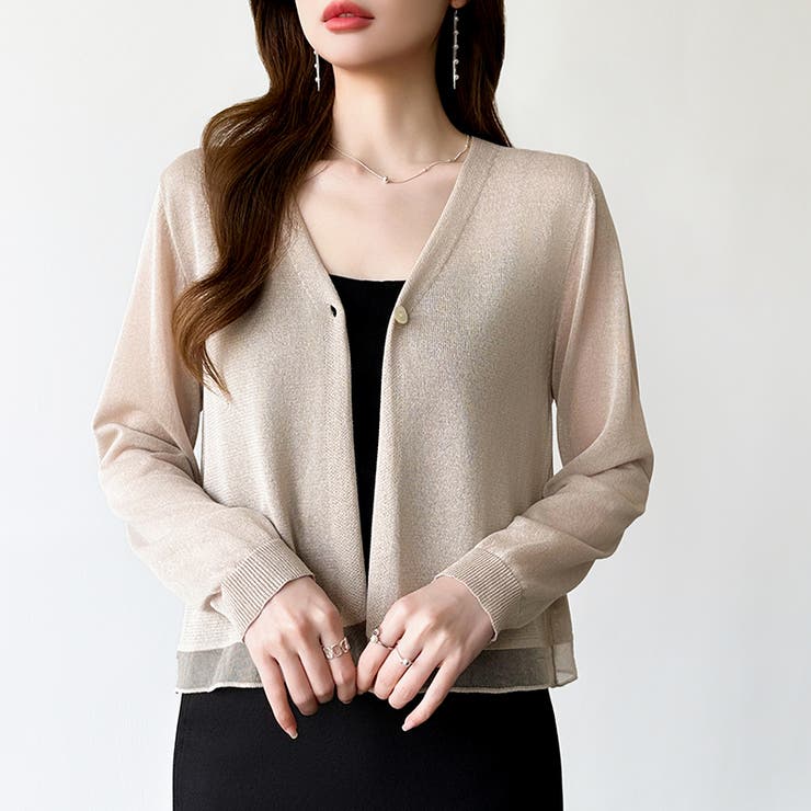 【透け感で魅せる洗練シアー】 シアーカーディガン サマーカーディガン | COCOMOMO | 詳細画像27 