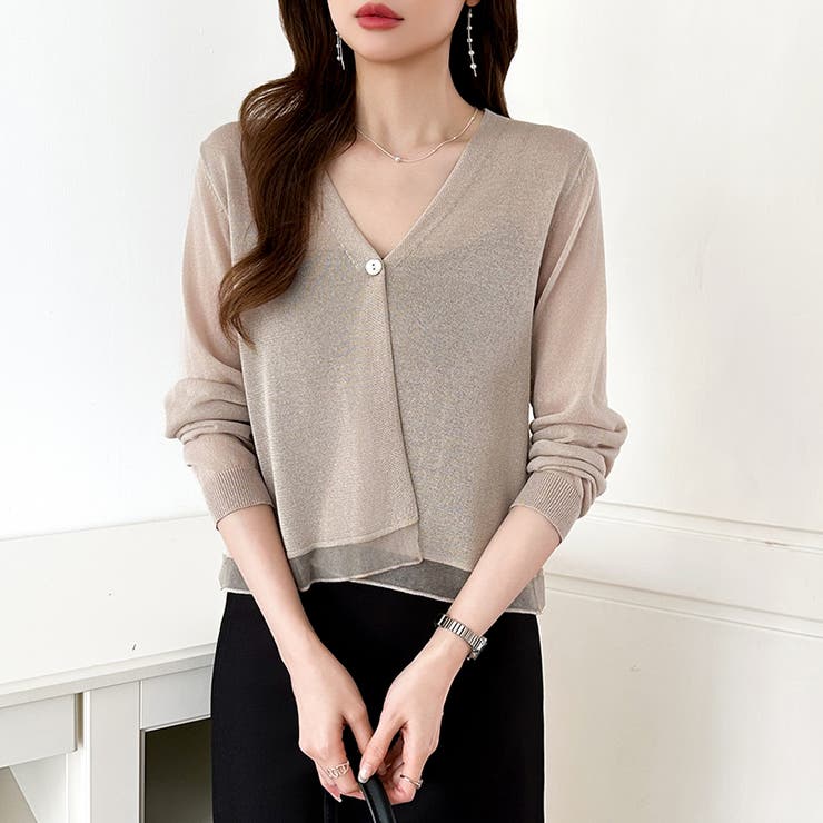 【透け感で魅せる洗練シアー】 シアーカーディガン サマーカーディガン | COCOMOMO | 詳細画像29 