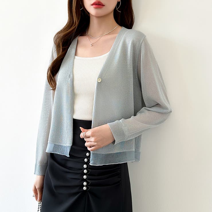 【透け感で魅せる洗練シアー】 シアーカーディガン サマーカーディガン | COCOMOMO | 詳細画像35 