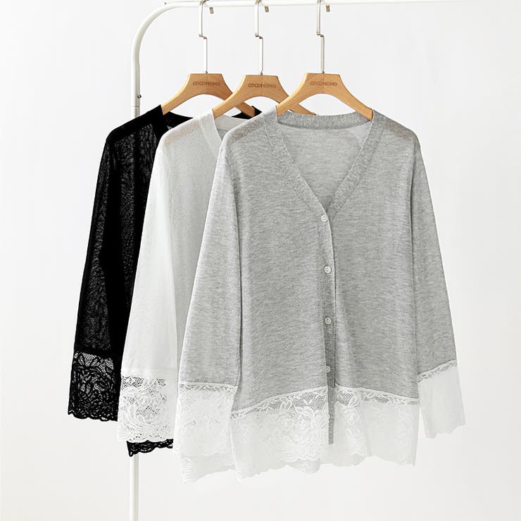 シアーレースの褒められカーディガン レースカーディガン シアーカーディガン | COCOMOMO | 詳細画像29 