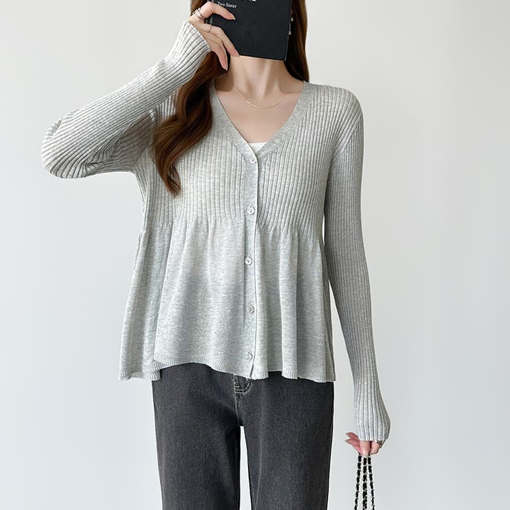 【オンオフ寄り添うとろみシアー】ペプラムカーディガン シアーカーディガン シアー | COCOMOMO | 詳細画像16 