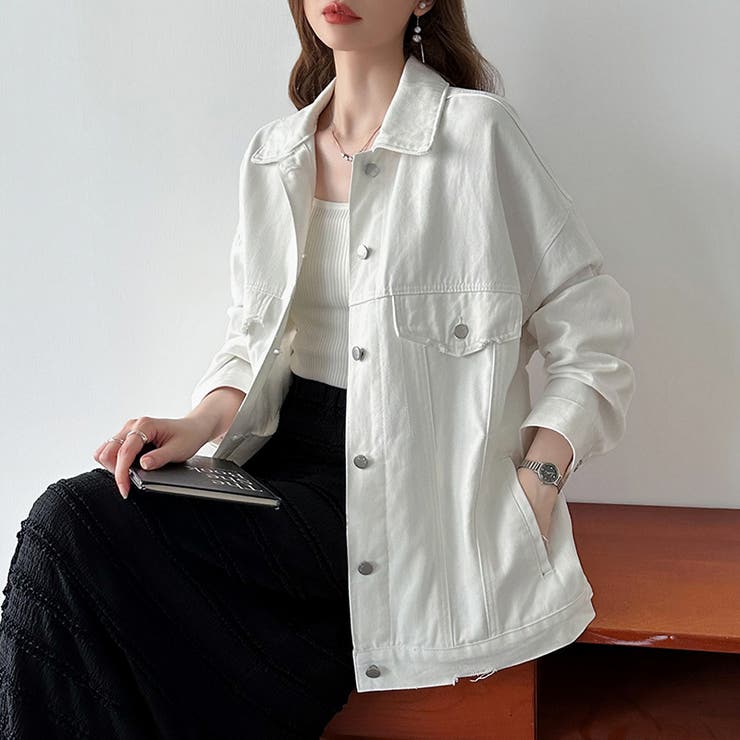 【羽織るだけで即こなれ感】デニムジャケット Gジャン オーバーサイズ | COCOMOMO | 詳細画像18 