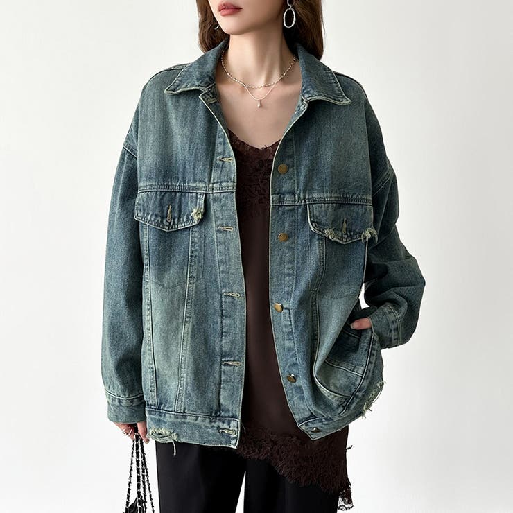 【羽織るだけで即こなれ感】デニムジャケット Gジャン オーバーサイズ | COCOMOMO | 詳細画像1 