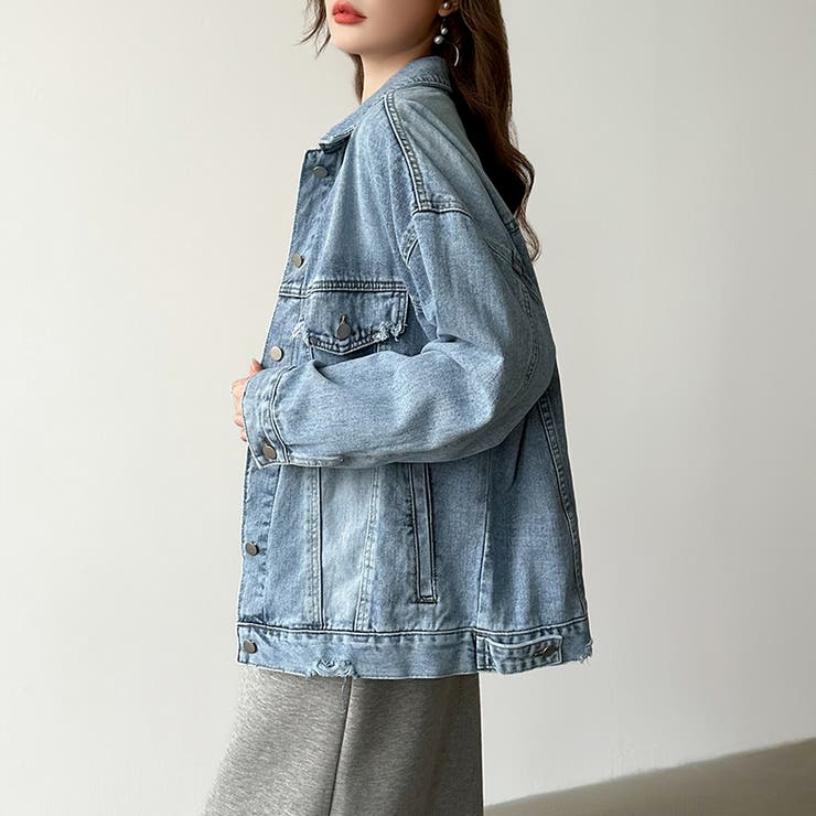 【羽織るだけで即こなれ感】デニムジャケット Gジャン オーバーサイズ | COCOMOMO | 詳細画像20 