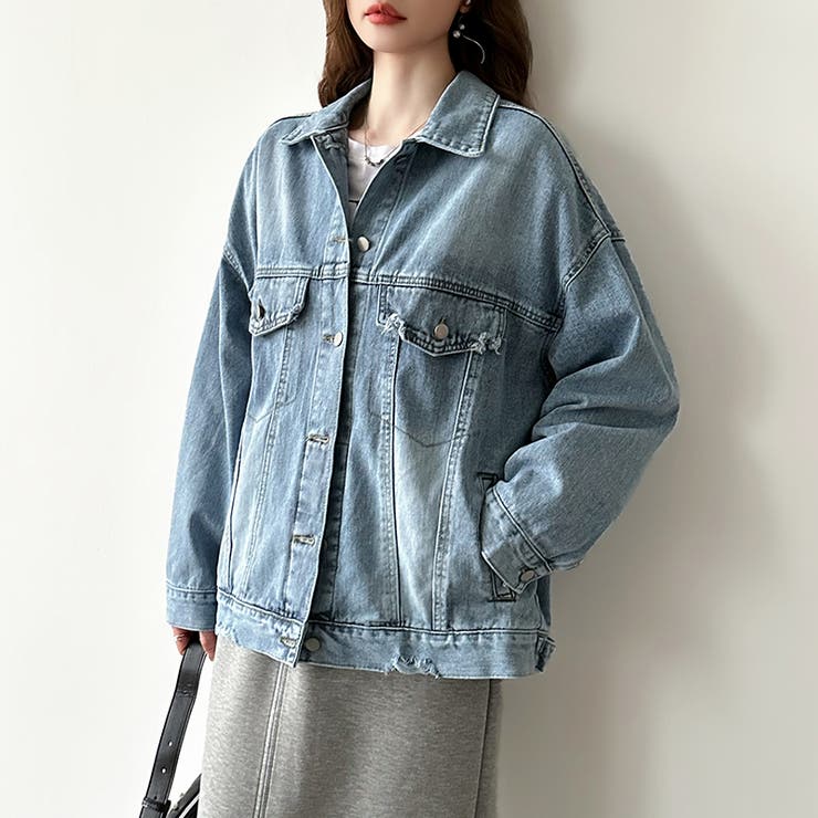 【羽織るだけで即こなれ感】デニムジャケット Gジャン オーバーサイズ | COCOMOMO | 詳細画像23 