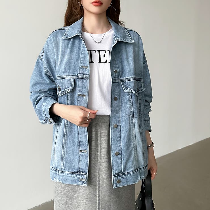 【羽織るだけで即こなれ感】デニムジャケット Gジャン オーバーサイズ | COCOMOMO | 詳細画像24 