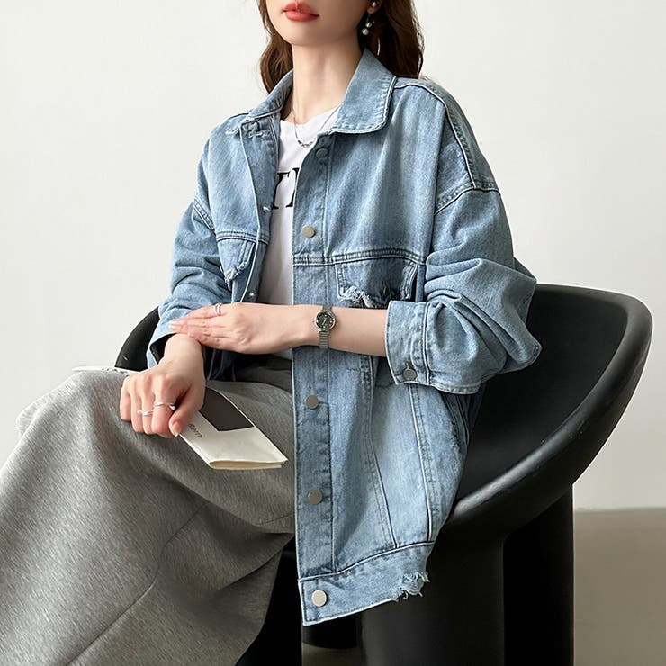 【羽織るだけで即こなれ感】デニムジャケット Gジャン オーバーサイズ | COCOMOMO | 詳細画像28 