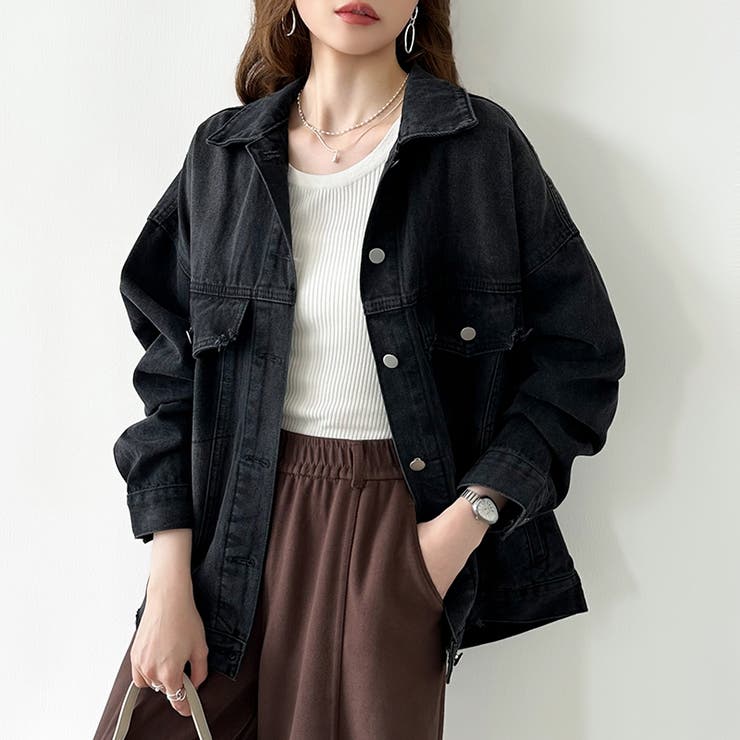 【羽織るだけで即こなれ感】デニムジャケット Gジャン オーバーサイズ | COCOMOMO | 詳細画像35 