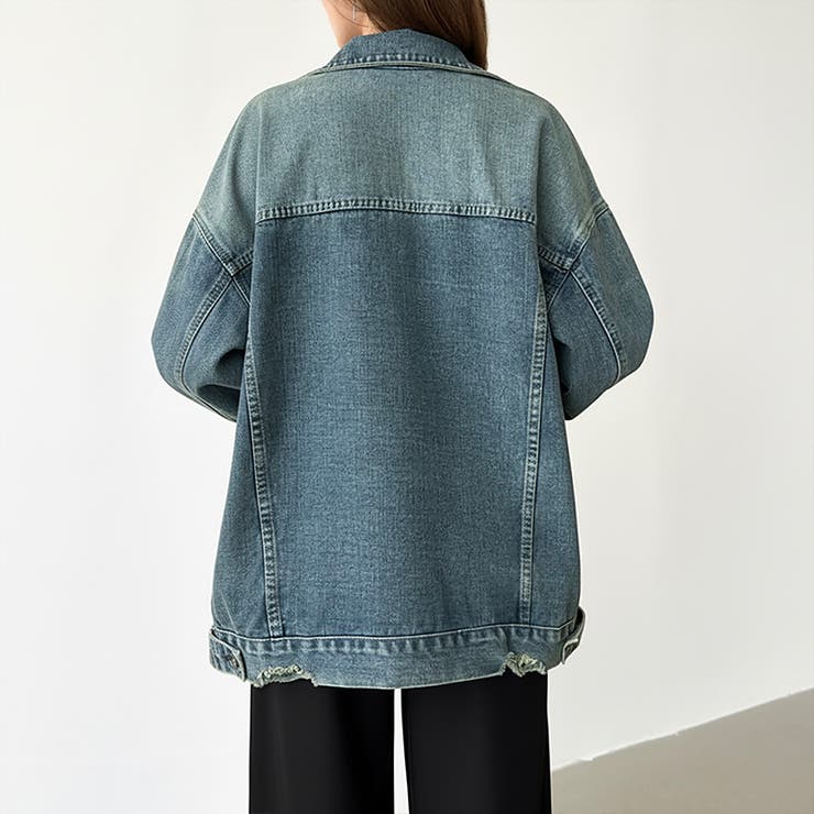 【羽織るだけで即こなれ感】デニムジャケット Gジャン オーバーサイズ | COCOMOMO | 詳細画像4 