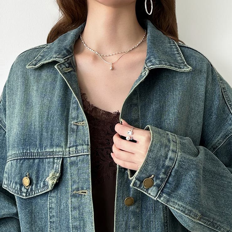 【羽織るだけで即こなれ感】デニムジャケット Gジャン オーバーサイズ | COCOMOMO | 詳細画像7 