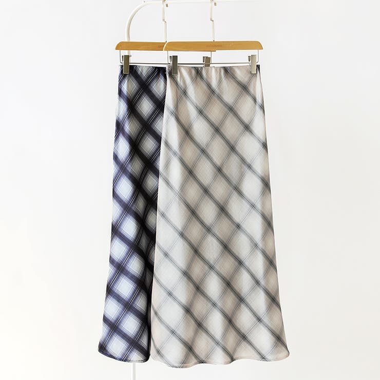 艶めくチェック柄マーメイド チェックスカート マーメイドスカート | COCOMOMO | 詳細画像23 