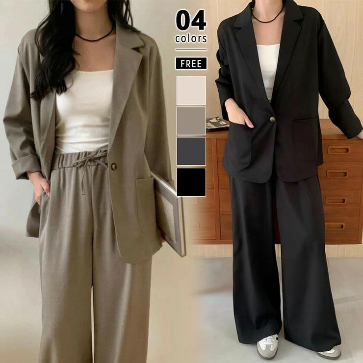 大人のこなれ感 セットアップ パンツスーツ | COCOMOMO | 詳細画像1 