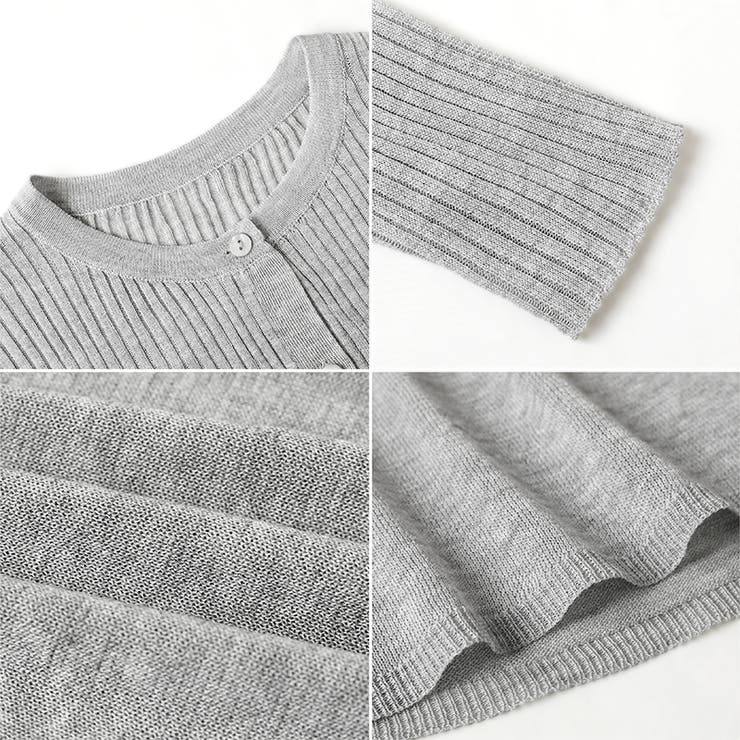 リブ×ペプラムのシアーカーディガン ペプラムカーディガン カーディガン | COCOMOMO | 詳細画像31 