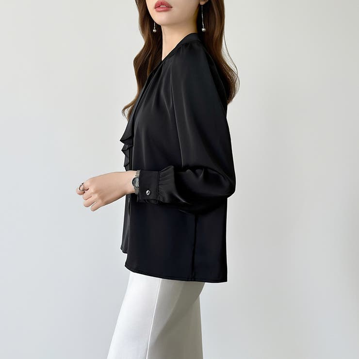 【フロントドレープで結ばず即 華やか】 スカーフタイブラウス | COCOMOMO | 詳細画像43 