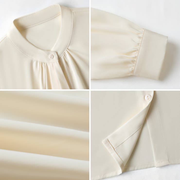 【フロントドレープで結ばず即 華やか】 スカーフタイブラウス | COCOMOMO | 詳細画像48 