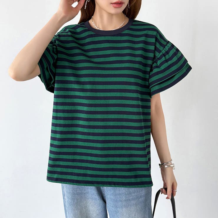 【新色登場】 技ありフリル袖トップス Tシャツ | COCOMOMO | 詳細画像74 