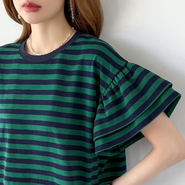 【新色登場】 技ありフリル袖トップス Tシャツ | COCOMOMO | 詳細画像77 