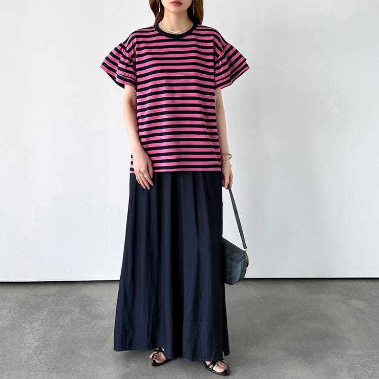 【新色登場】 技ありフリル袖トップス Tシャツ | COCOMOMO | 詳細画像83 