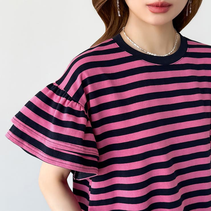 【新色登場】 技ありフリル袖トップス Tシャツ | COCOMOMO | 詳細画像89 