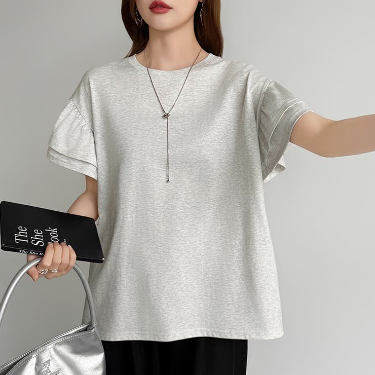 技ありフリル袖トップス Tシャツ フリルtシャツ | COCOMOMO | 詳細画像26 