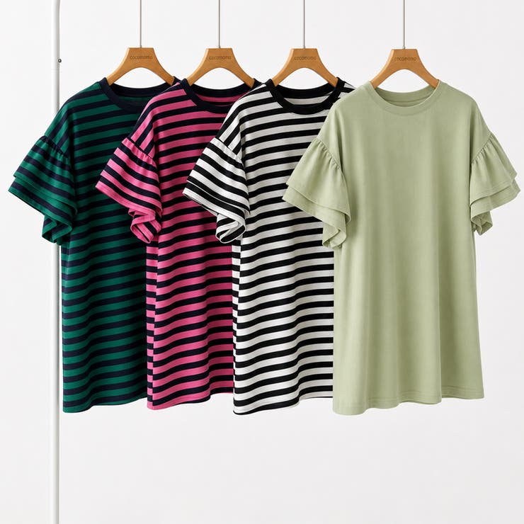 【新色登場】 技ありフリル袖トップス Tシャツ | COCOMOMO | 詳細画像92 