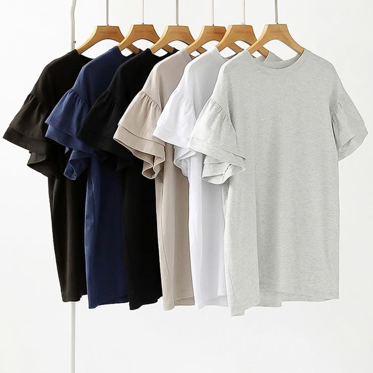 技ありフリル袖トップス Tシャツ フリルtシャツ | COCOMOMO | 詳細画像51 