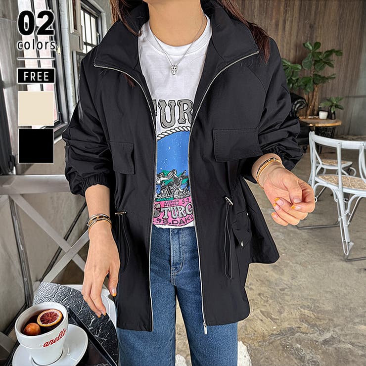 ブラック | 【キュッと絞って即 美シルエット】 マウンテンパーカー | COCOMOMO