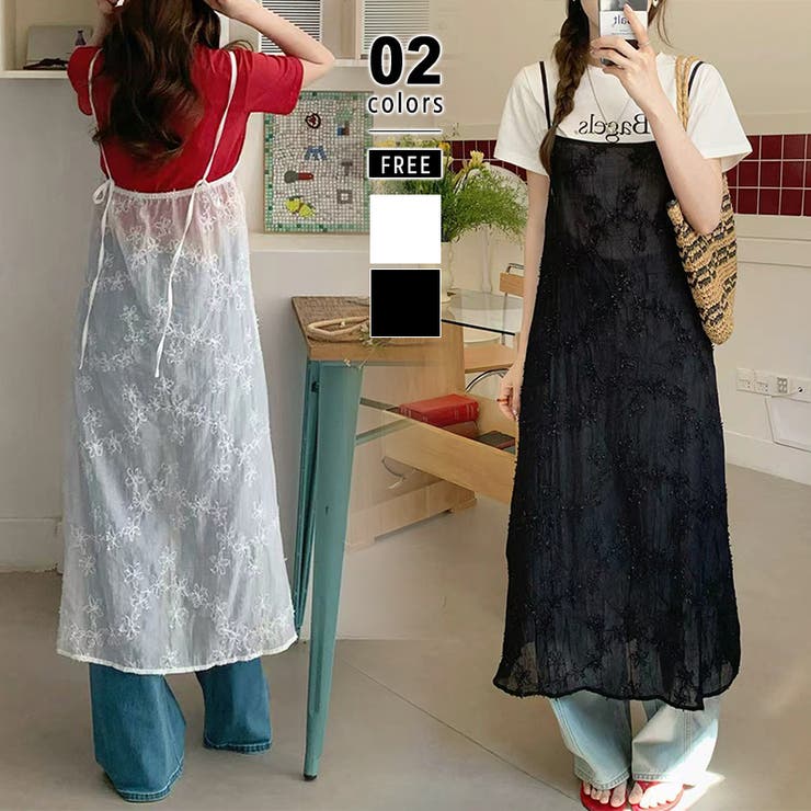 レイヤードで魅せるシアーワンピ キャミワンピース レイヤードキャミソール | COCOMOMO | 詳細画像1 