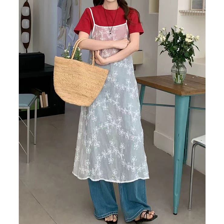 レイヤードで魅せるシアーワンピ キャミワンピース レイヤードキャミソール | COCOMOMO | 詳細画像10 