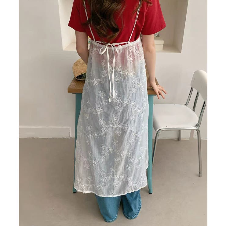 レイヤードで魅せるシアーワンピ キャミワンピース レイヤードキャミソール | COCOMOMO | 詳細画像12 