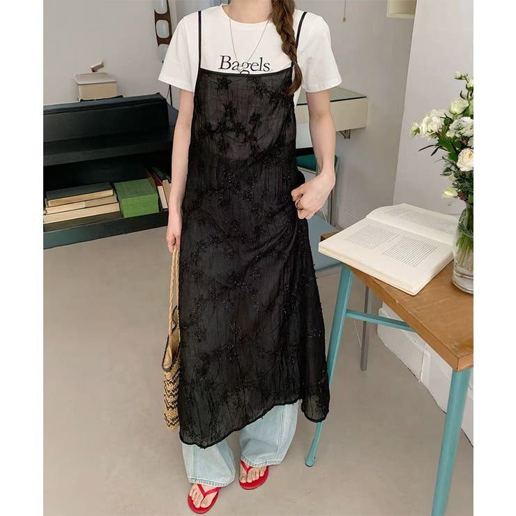 レイヤードで魅せるシアーワンピ キャミワンピース レイヤードキャミソール | COCOMOMO | 詳細画像2 