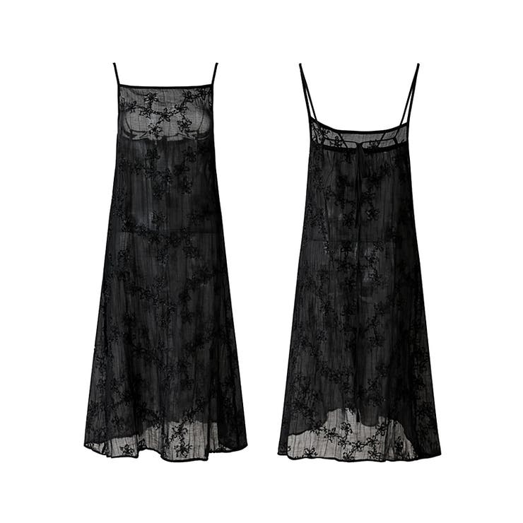 レイヤードで魅せるシアーワンピ キャミワンピース レイヤードキャミソール | COCOMOMO | 詳細画像21 