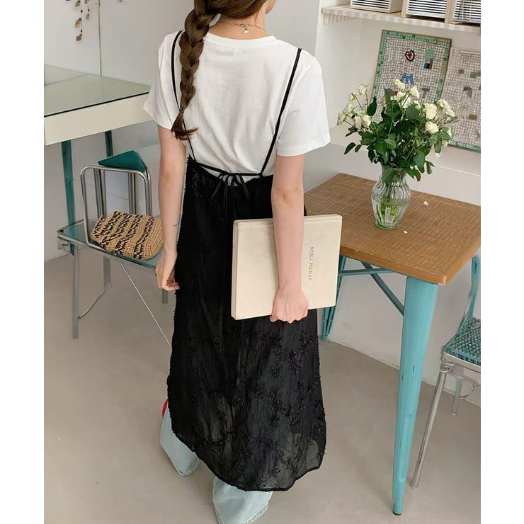 レイヤードで魅せるシアーワンピ キャミワンピース レイヤードキャミソール | COCOMOMO | 詳細画像6 