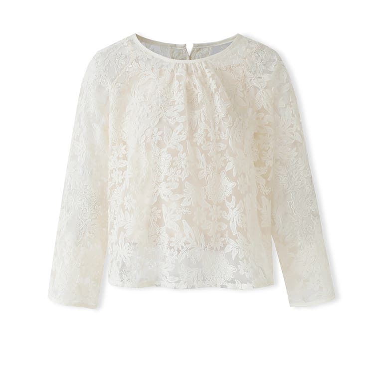 【透け感レイヤード】レースブラウス キャミソールセット 前後2WAY | COCOMOMO | 詳細画像35 